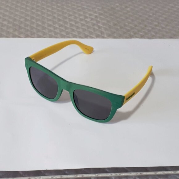 NWOT Havaianas green frame, yellow temples & brownish lens sunglasses - Picture 4 of 8